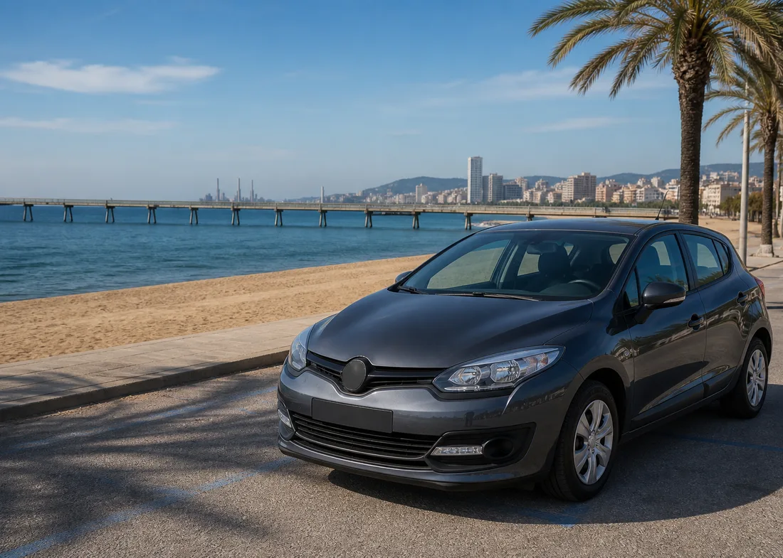 Paseo marítimo y Pont del Petroli de Badalona, donde realizamos revisiones de coches de segunda mano