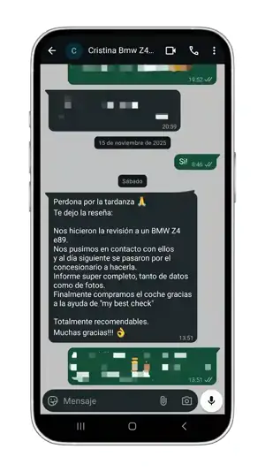 Reseña real 1 de un cliente de mybestcheck