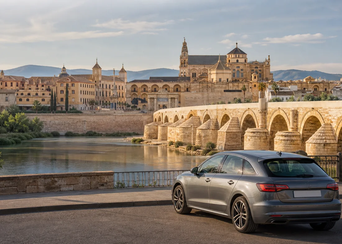 Puente Romano y Mezquita-Catedral de Córdoba, donde realizamos revisiones de coches de segunda mano