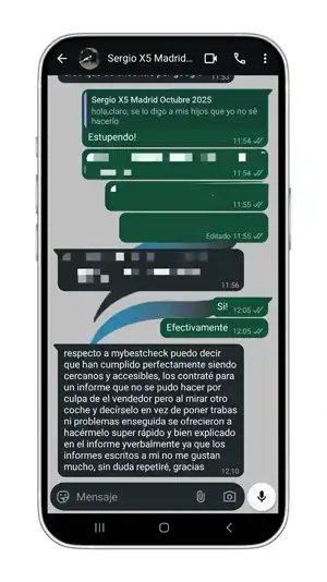 Reseña real 10 de un cliente de mybestcheck