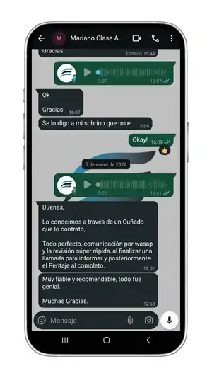 Reseña real 6 de un cliente de mybestcheck